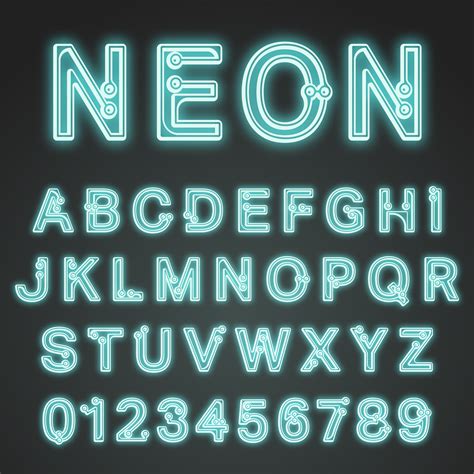 Alphabet Font Neon Design 683416 Vector Art At Vecteezy