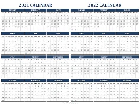2022 Calendar For Excel Thn2022