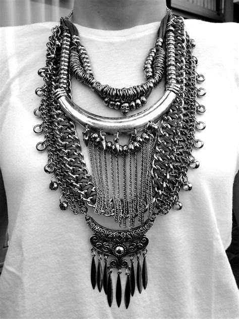 Bib Necklace Chain Collar Pechera Chain101xjm Bohemian Statement