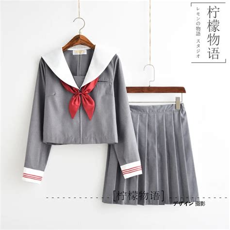 Japanese Jk Sets Girls Long Sleeve High School Cosplay Kansai Collar Uniform Sailor Suits Socks
