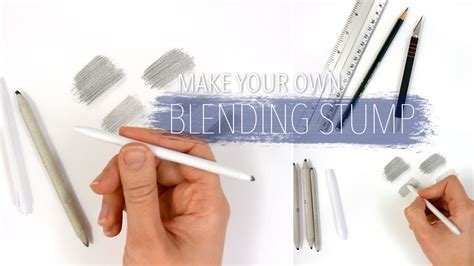 A blending stump or paper stump is a stick of tightly rolled up soft paper with 2 pointed ends. How to make your own blending stump to blend/smudge the graphite | Emmy Kalia - YouTube