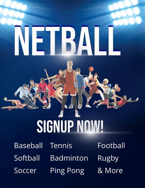 Netball Template Postermywall