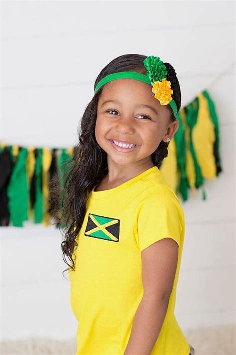 Jamaica 🇯🇲 Little Girl Jamaican Flag Jamaican Girls Jamaica Outfits