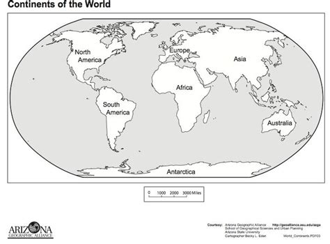 7 Continents Of The World Map Continent Maps Printable Printable World