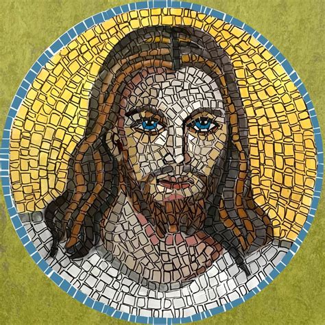 Kit Mosaico Ritratto Di Gesù Misericordioso In Tessere Scuola Di Mosaico
