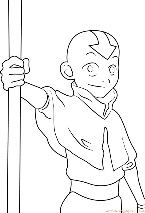 Avatar coloring pages will be loved by all the avatar lovers and will be a special treat for them. Cute Aang Coloring Page - Free Avatar: The Last Airbender ...