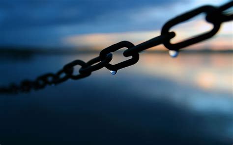 Wallpaper Depth Of Field Sea Glasses Water Drops Blue Chains