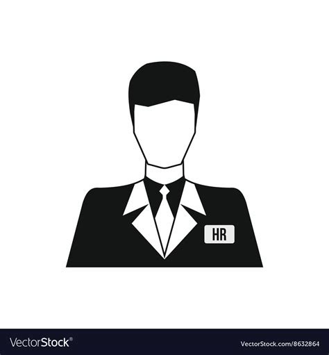 Hr Manager Icon Simple Style Royalty Free Vector Image
