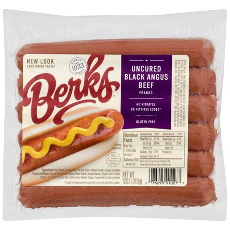 Save On Berks Beef Franks Uncured Black Angus 6 Ct Order Online