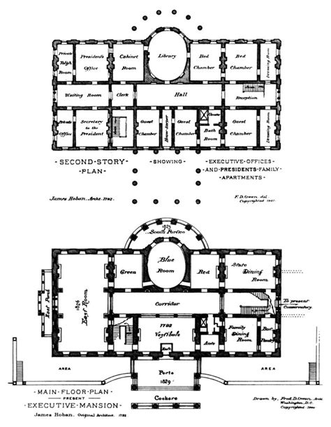 The White House Floor Plan Of The White House Before The