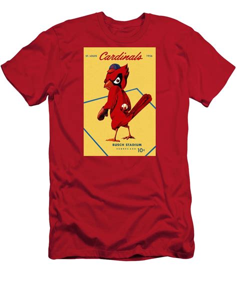 St Louis Cardinals Vintage 1956 Program T Shirt For Sale By Big 88