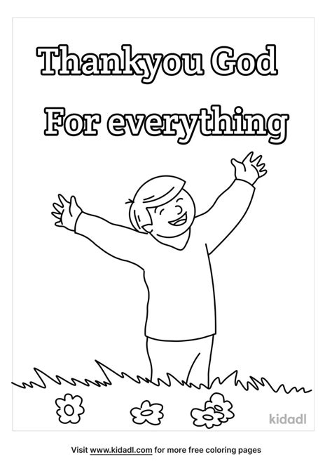 Free Thank You God For Everything Coloring Page Coloring Page