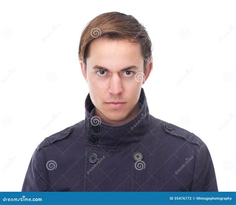 Close Up Horizontal Portrait Of A Cool Guy Stock Photo Image Of