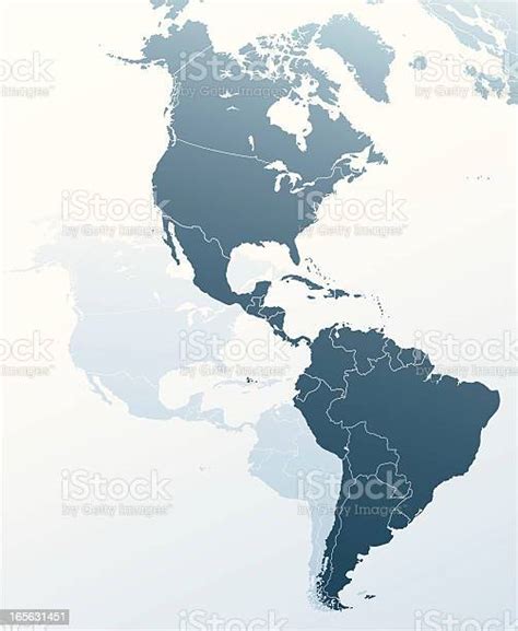 The Map Of Americas Stock Illustration Download Image Now Dominican