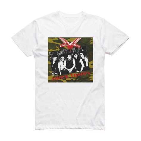 Cock Sparrer Shock Troops Album Cover T Shirt White Album Cover T Shirts