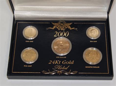 2000 Presidential Gold Plated Coin Set