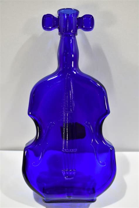 Antique Violin Glass Bottle Cobalt Blue 7 5 6 Mark Air Capital Marketplace