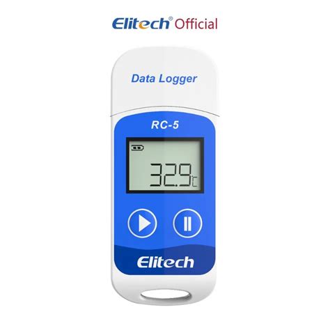 elitech rc 5 digital usb temperature data logger high accuracy for temp c f recorder 2 years