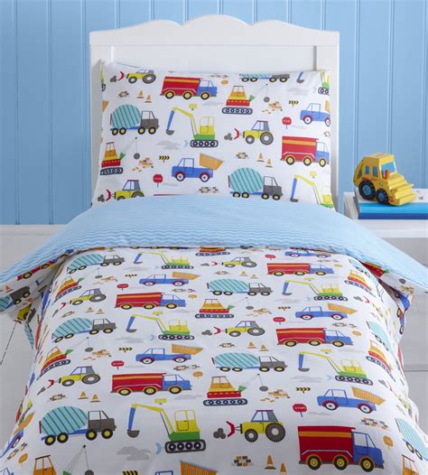 400 x 400 jpeg 40 кб. Bright Trucks Baby Boy Kids Toddler Junior Cot Bed Duvet ...