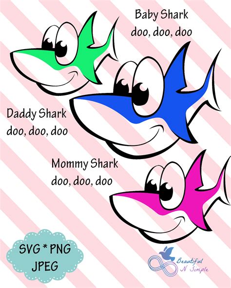 Free Mommy Daddy Shark Svg Svg Png Eps Dxf File