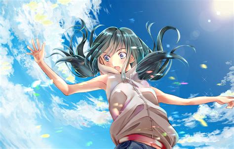 Wallpaper hd of tenki no ko, hodaka morishima, hina amano, weathering with you, sky, rain, city. 17++ Wallpaper Hd Anime Tenki No Ko - Tachi Wallpaper