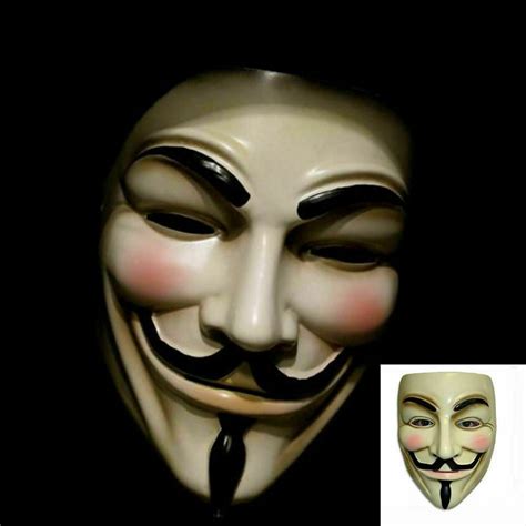 V For Vendetta Mask Cosplay Guy Fawkes Anonymous Mask Halloween Resin