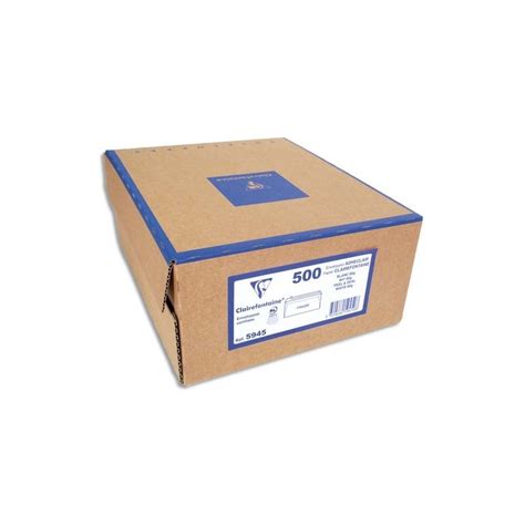 CLAIREFONTAINE Boîte de 500 enveloppes PEFC C5 162x229mm fen 45x100mm