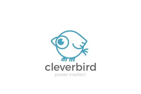 Logo Sparrow Bird Abstract Funny Linear Style By Sentavio On Envato