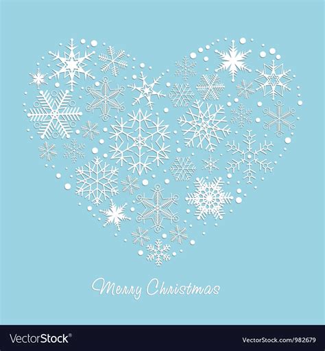 Heart Of The Snowflakes Royalty Free Vector Image
