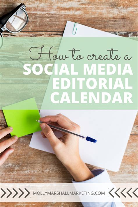 How To Create A Social Media Editorial Calendar Molly Marshall