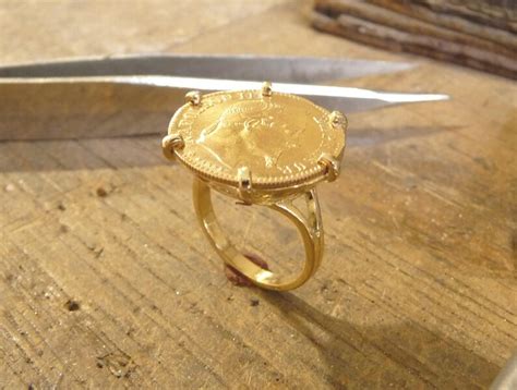 Gold Coin Ring Ring Coin Napoleon Ring 10 Gold Francs Etsy