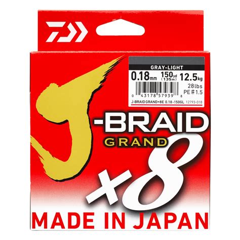 Daiwa J Braid X Grand Yd Spool Braided Line Grey Light Moxy S