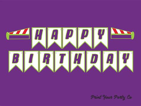 Buzz Lightyear Happy Birthday Banner Etsy