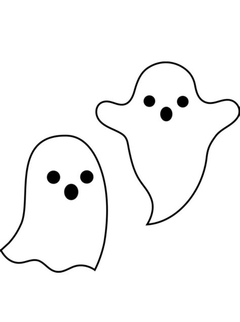 Ghost Outline Cute Ghost Bright Wallpaper Paper Crafts