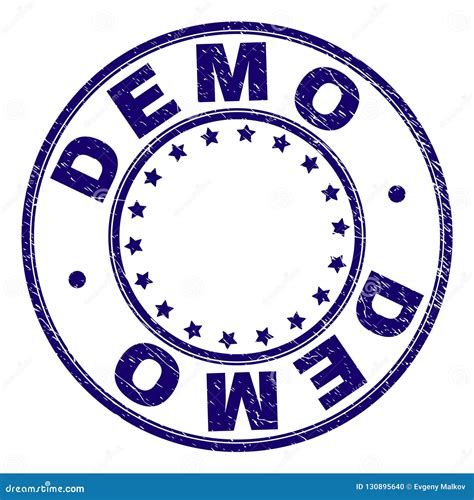 Scratched Textured Demo Round Stamp Seal Stock Vector Illustration Of