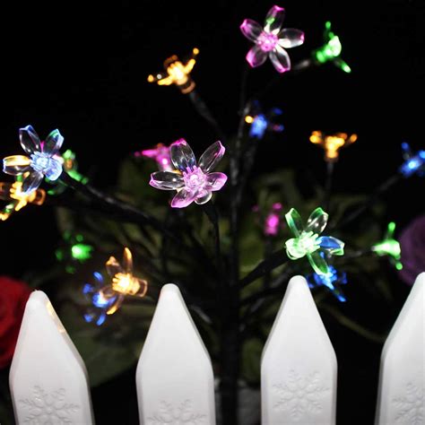 Epicgadget Solar Flower Fairy Light Colorful Stainless Steel Solar