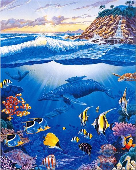 Oil Paintings Of 7 Ocean Life Seabed Art For Sale By Artists Art