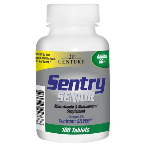 21st Century Sentry Senior Multivitamin Mineral Tablet 100ct