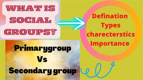 What Is Social Groupstypesprimary And Secondary Group