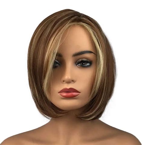 Buy Wiginway Women Wigs Medium Bob Brown Wigs Synthetic Wig Drag Queen
