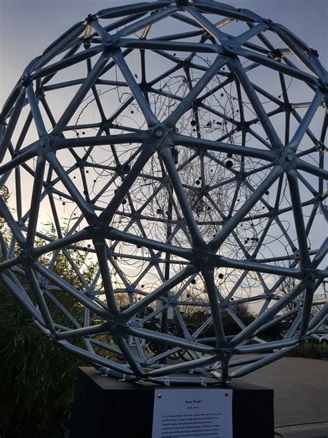 Geodesic Sphere Sculpture Metal Yard Art Over 4 Ft High Etsy