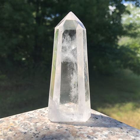 Clear Quartz Crystal Tower // clear quartz point // clear 