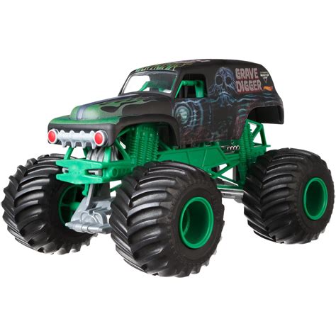 Hot Wheels Monster Jam Scale Grave Digger Throwback Car Play