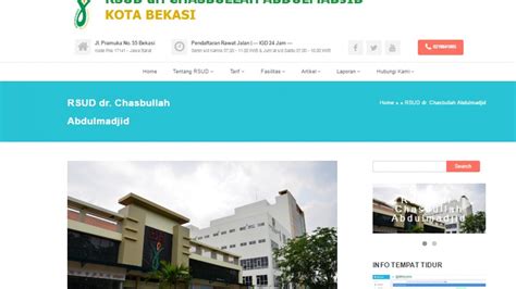 Web Resmi Rsud Dr Chasbullah Abdul Madjid Kota Bekasi