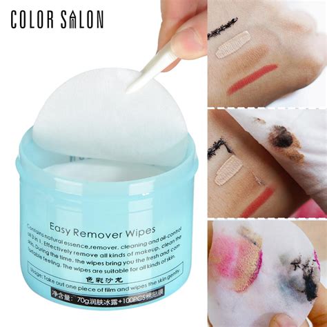 Color Salon Face Makeup Remover 100pcs Wet Wipe Eye Cleaner Make Up Oil