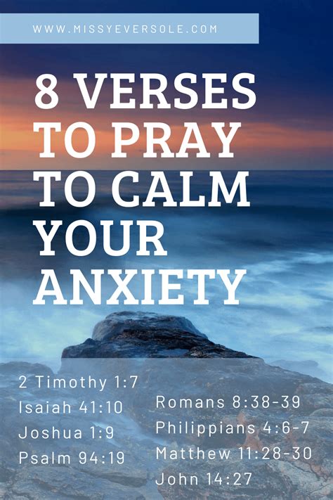 8 Verses To Pray To Calm Your Anxiety Missy Eversole