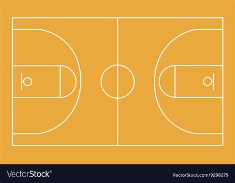 Basketball Field Court Yard Fiba Infographics Vector Image