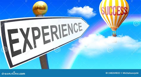 Experience Leads To Success Stock Illustration - Illustration of sign