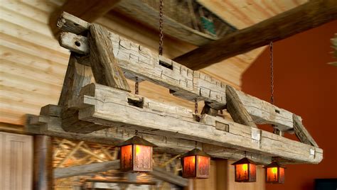 Rustic indoor lighting is perfect for those who live in or long for the countryside. Custom Lighting | Rustic Furniture Mall by Timber Creek