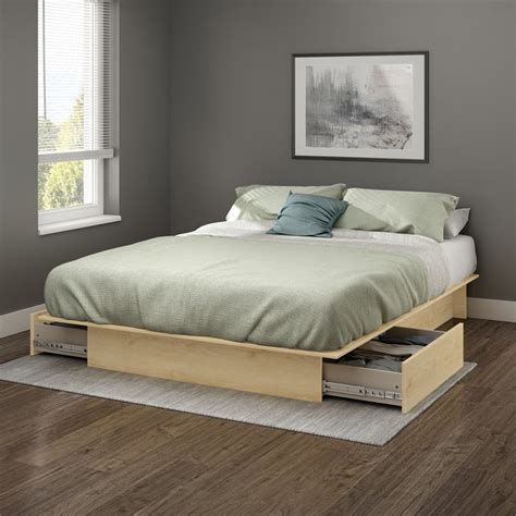 South Shore Copley Full Queen Platform Storage Bed Frame Only In